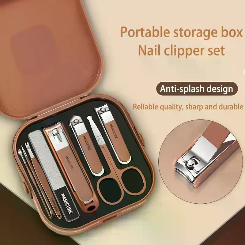 Mens Grooming Travel Kit - Nail Care Kit Anti-Splatter Manicure Set