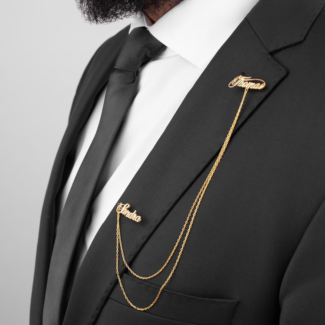 Custom Double Name Brooch Men  - огляд і ціна Men'S Grooming For Wedding