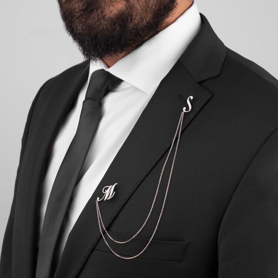 Custom Double Name Brooch Men  - огляд і ціна Men'S Grooming For Wedding