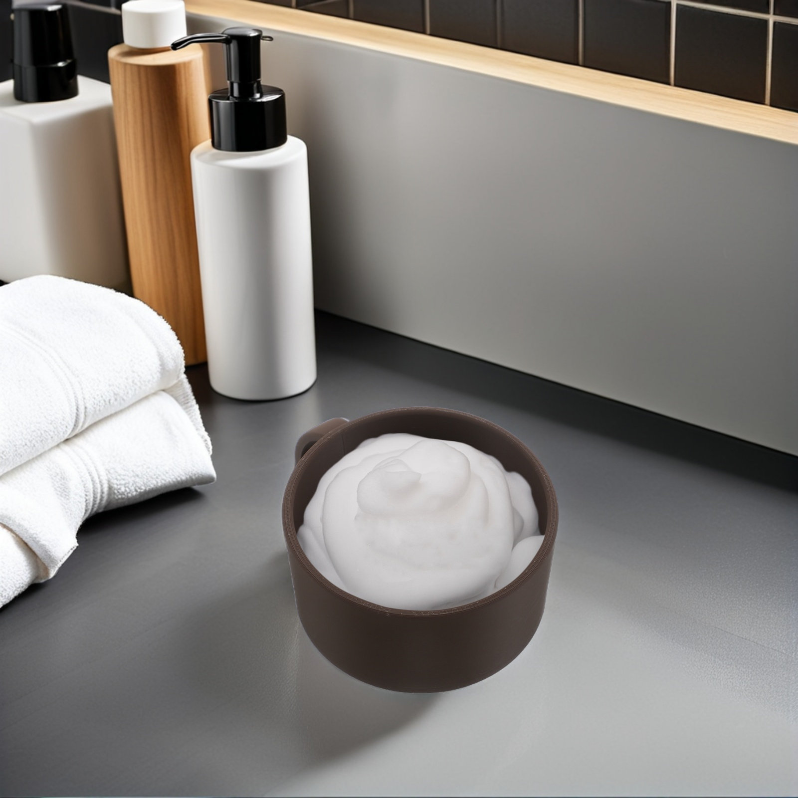 Shaving Bowl for Men Brown Wid - огляд і ціна Shaving Bowl Soap