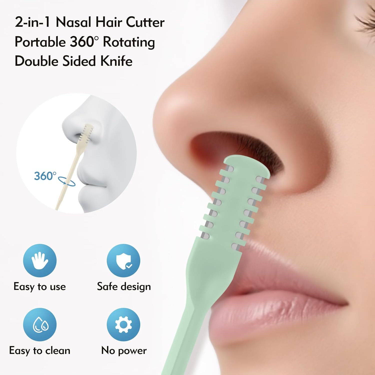 5/20/50Pcs 2-in-1 Nasal Cutter - огляд і ціна Mens Grooming Tools