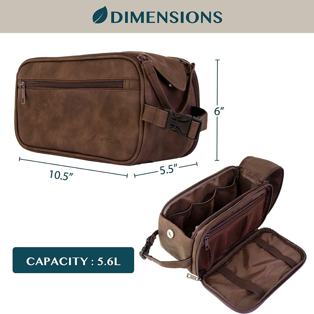 PAVILIA Toiletry Bag for Men,  - огляд і ціна Mens Grooming Travel Kit