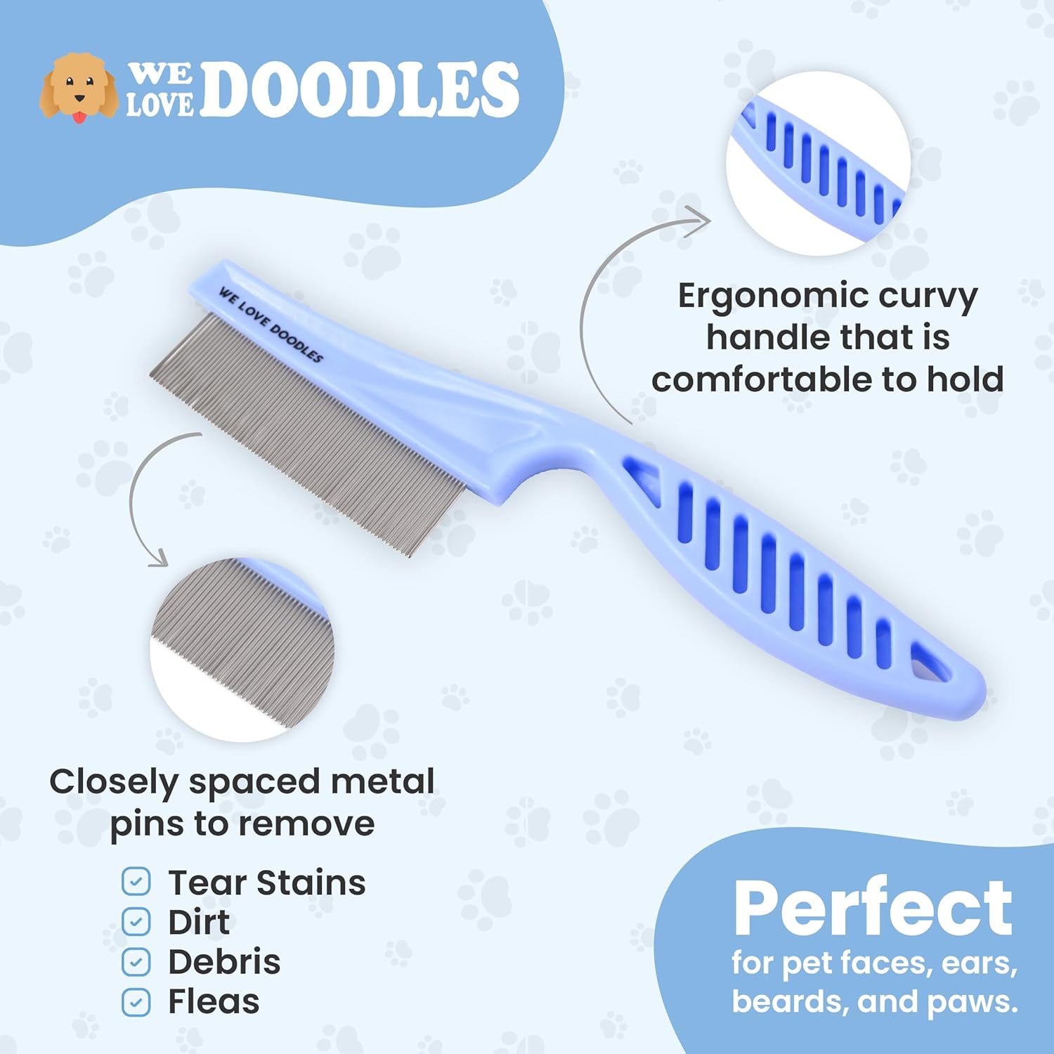 Dog Face Comb: Fine Tooth Tear - огляд і ціна Comb Fine Tooth