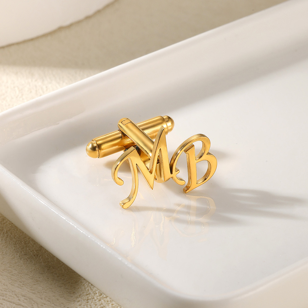 Customized Initial Letter Cuff - огляд і ціна Men'S Grooming For Wedding