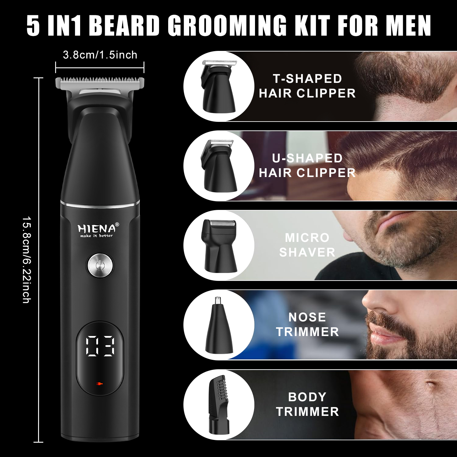 HIENA Professional Multifuncti - огляд і ціна Men'S Grooming Guide