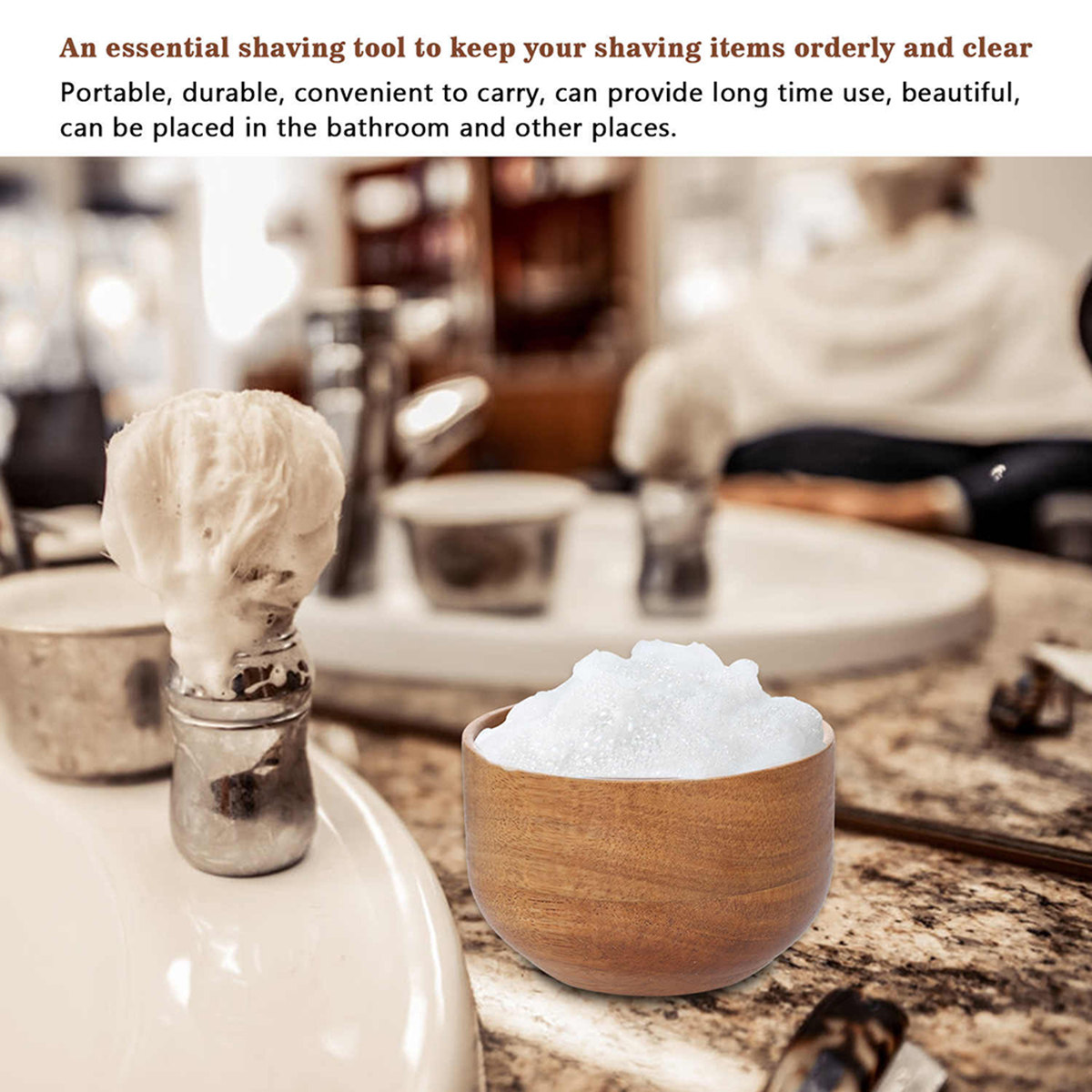 Wooden Men Shaving Bowl Light  - огляд і ціна Shaving Bowl Soap
