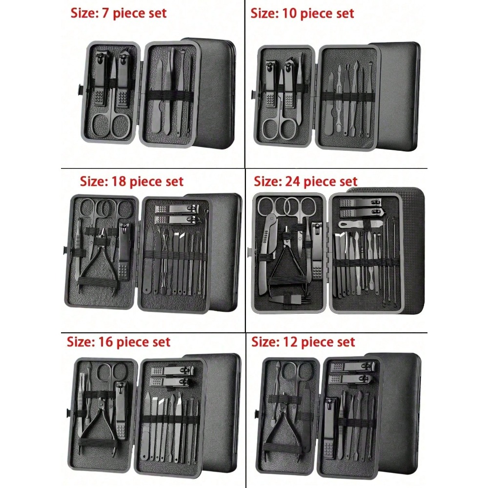 Manicure Set, Stainless Steel  - огляд і ціна Mens Grooming Travel Kit