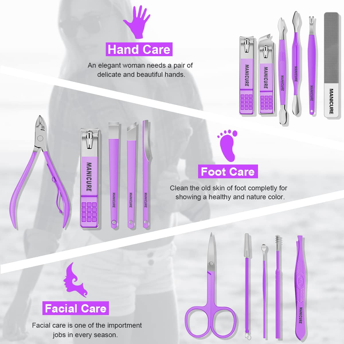 Manicure Set Professional Nail - огляд і ціна Mens Grooming Travel Kit