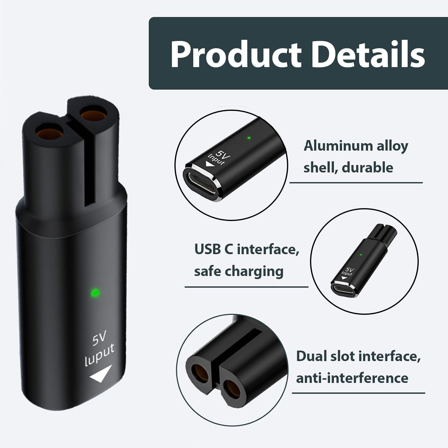 5V Type-C Shaver Adapter Charg - огляд і ціна Men'S Grooming Trimmer