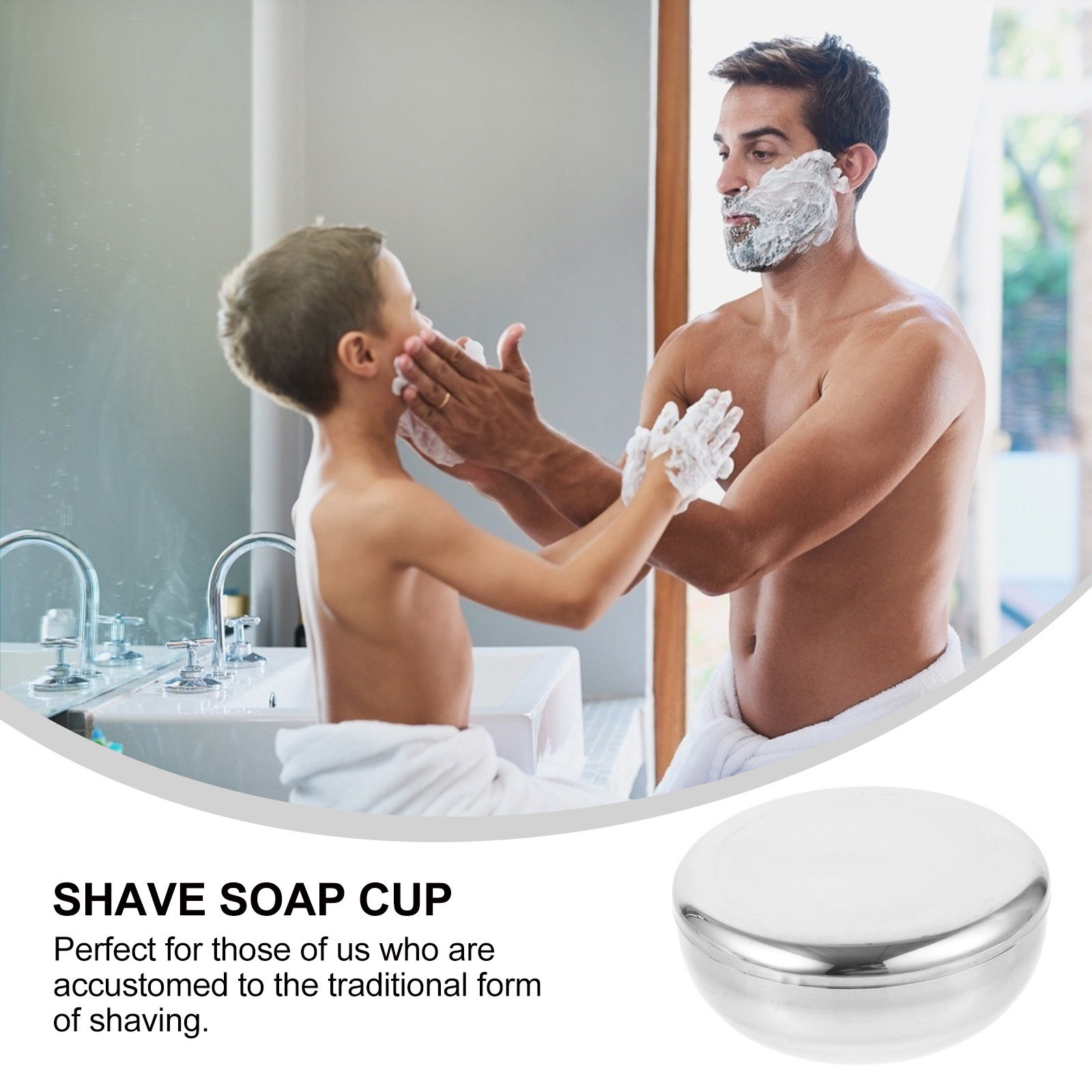 Men Shaving Bowl Stainless Ste - огляд і ціна Shaving Bowl Soap