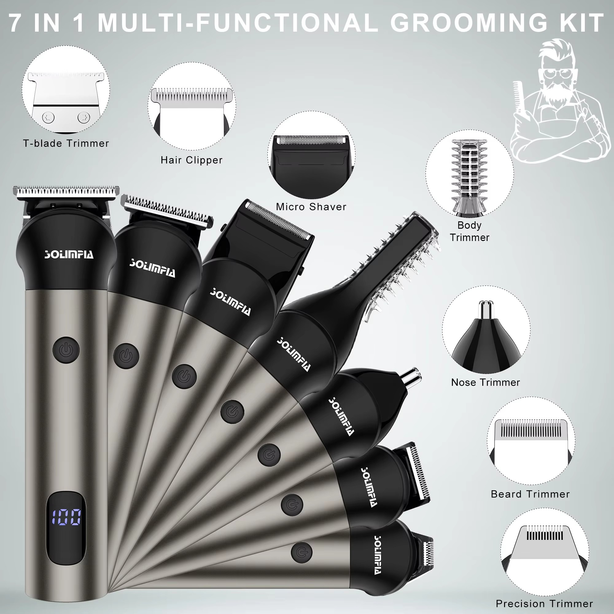 SOLIMPIA 7-in-1 Electric Hair  - огляд і ціна Men'S Grooming Guide