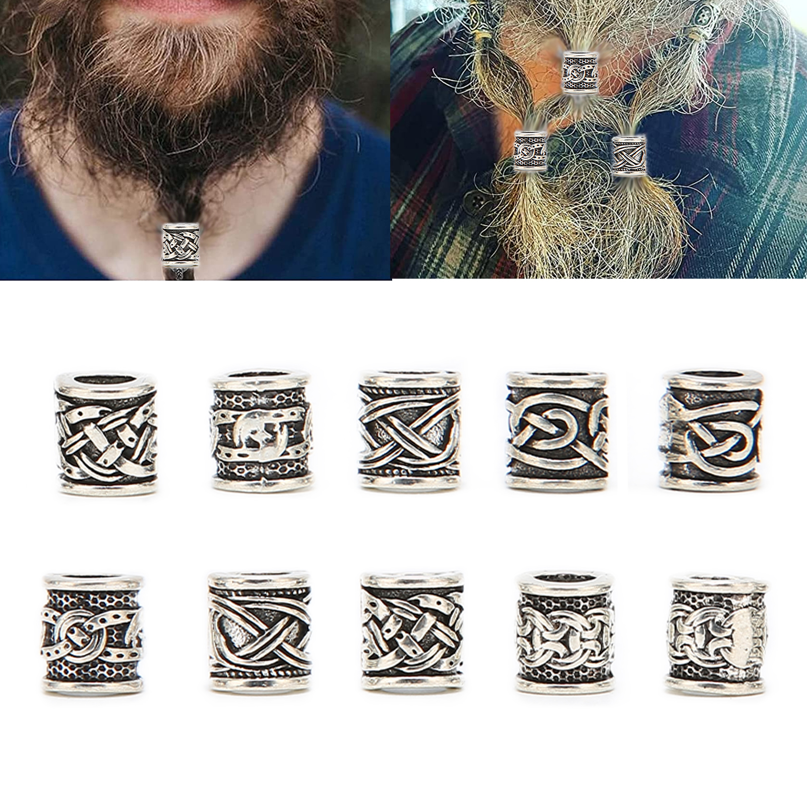 10PCS Viking Beard Beads Alloy - огляд і ціна Aftershave Balm Mens