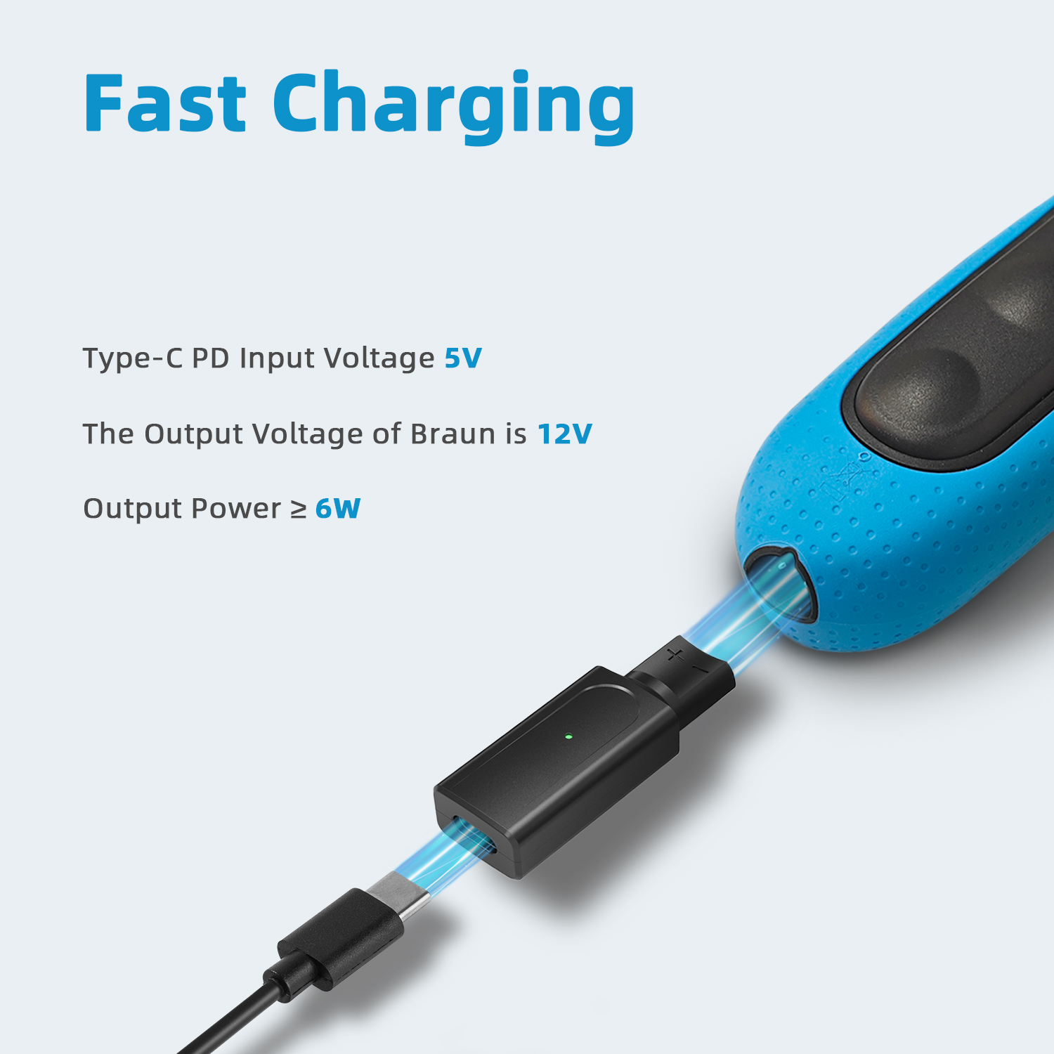 12V Type-C Shaver Adapter Char - огляд і ціна Men'S Grooming Trimmer
