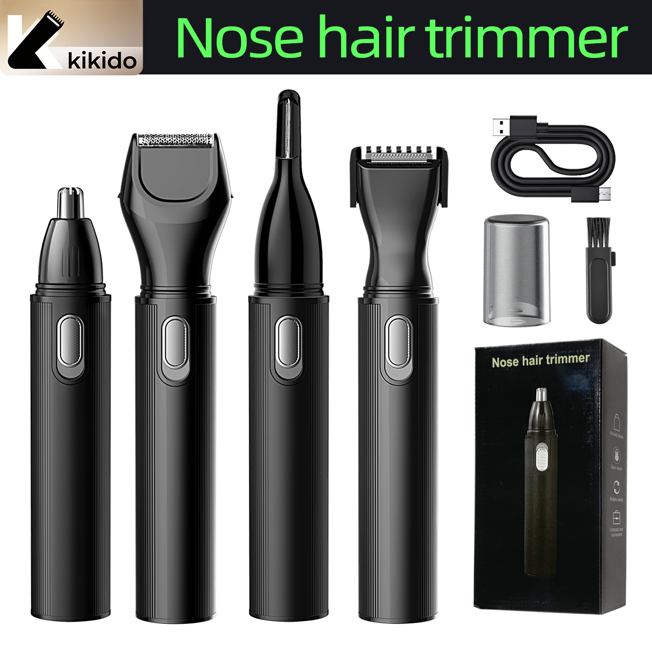 KIKIDO 4 in 1 Nose Hair Trimme - огляд і ціна Mens Grooming Tools