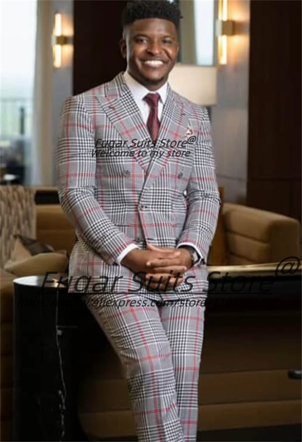Classic Plaid Men Suits Handso - огляд і ціна Mens Grooming Tools