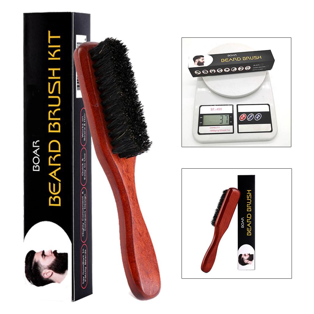 Wooden Beard Brush Long Handle - огляд і ціна Mens Grooming Travel Kit
